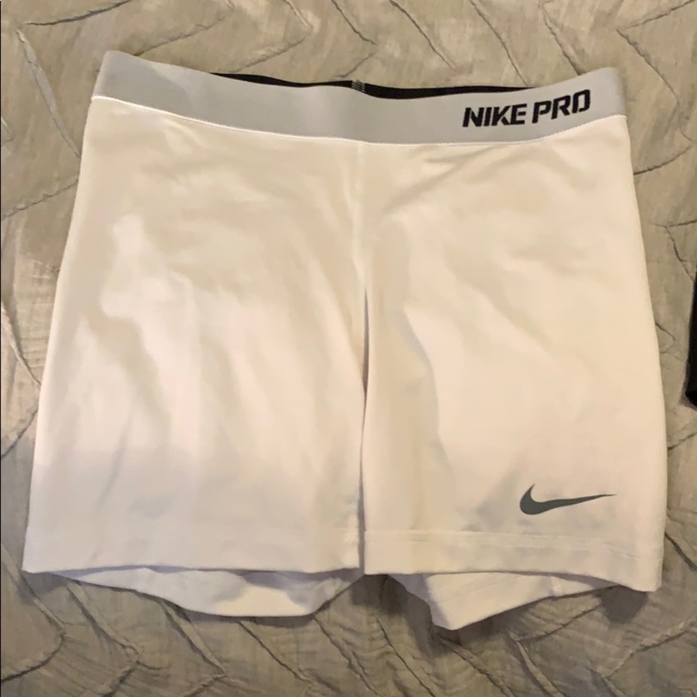 White nike pro spandex
